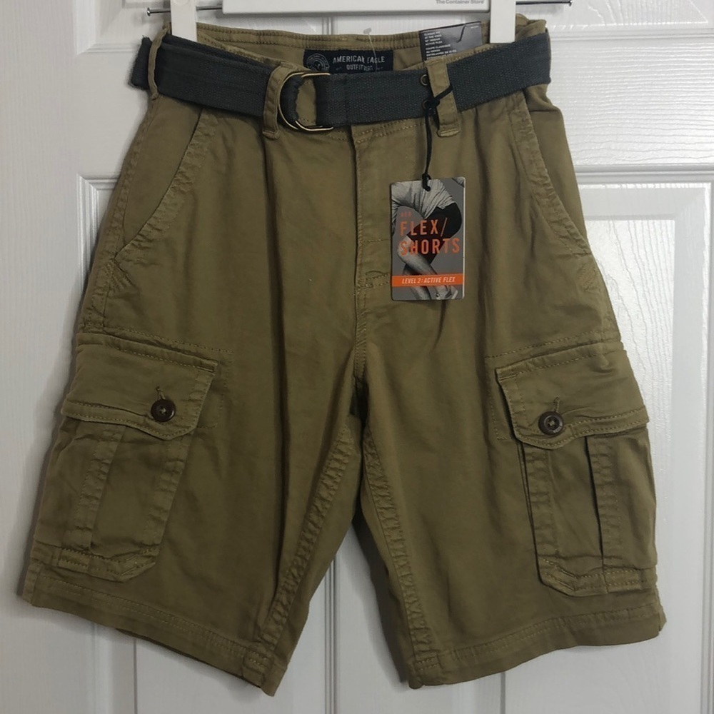 American Eagle Outfitters Flex Shorts Cargo Tan 26